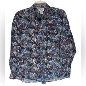 Chaimare silk long sleeve shirt size large GUC